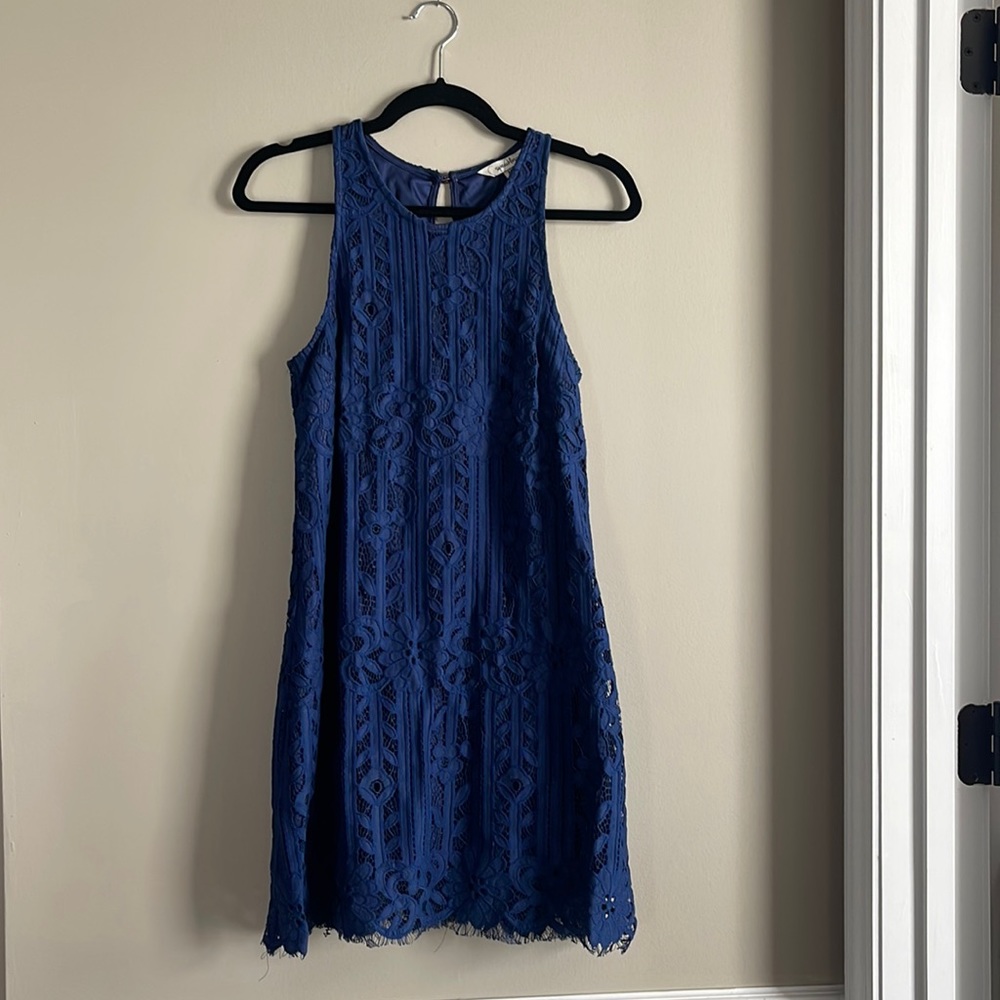 Navy lace dress size medium
